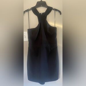 Adelyn Rae Strapless Black Halter Dress
